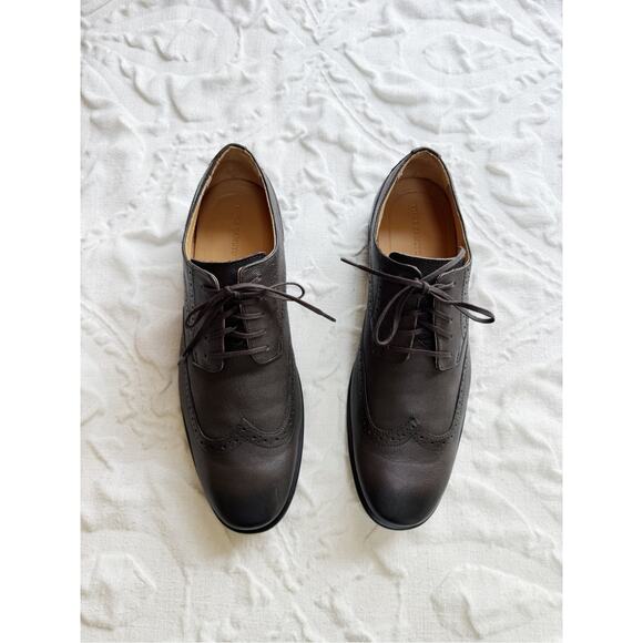 Vince Camuto Karl Leather Wingtip Oxford Dress Shoes Dark Brown main image 9
